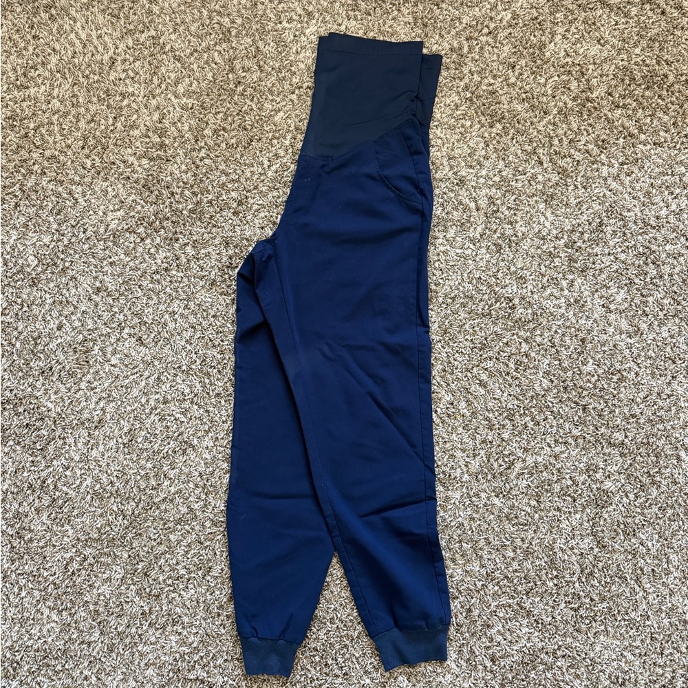 Figs Navy Blue Zamora Maternity Jogger Scrub Pants